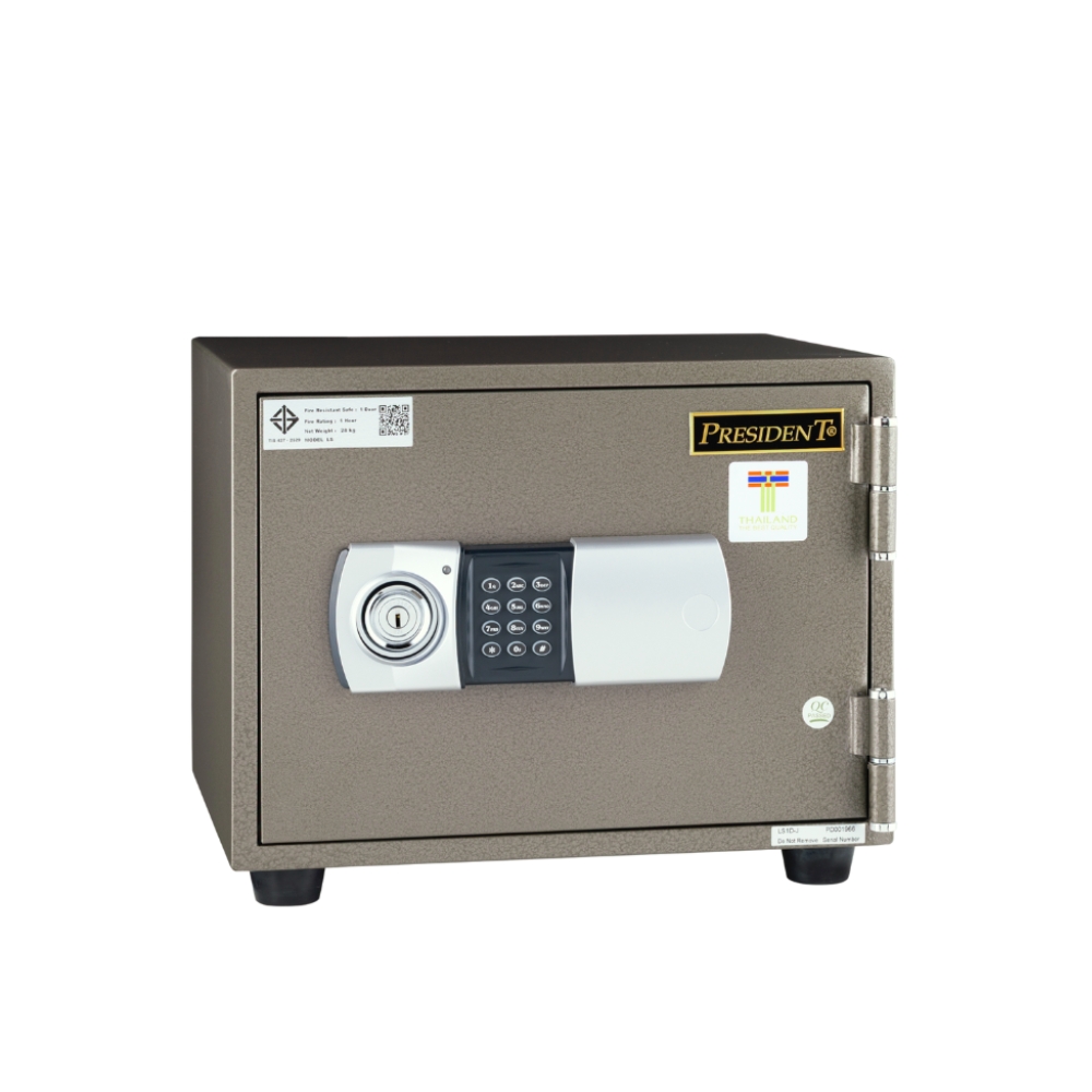 ตู้นิรภัยกันไฟ 28 กก. PRESIDENT แบบดิจิตอล ขนาดเล็ก 42 ซม. สีน้ำตาล_2